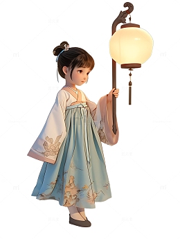 汉服女生灯笼2