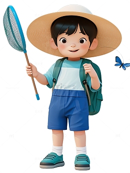 捉昆虫捉蝴蝶捕蜜蜂小孩子