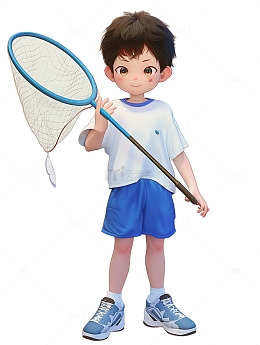 捉昆虫捉蝴蝶捕蜜蜂小孩子男孩