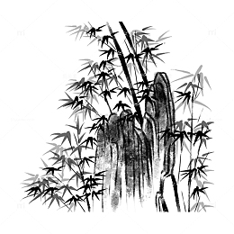 山石林间水墨国风