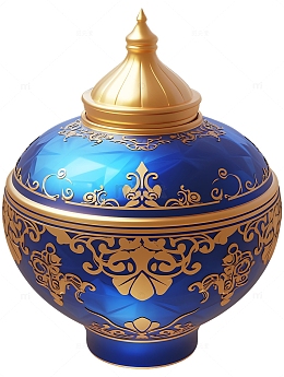 中式蓝色景泰蓝罐子坛子陶瓷粉色