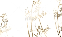唯美金色国风竹子竹林
