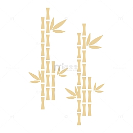 笔直挺拔的金色竹子