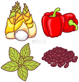 卡通蔬菜插画