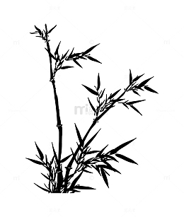 水墨竹子元素