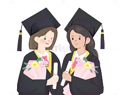 毕业学士服人物