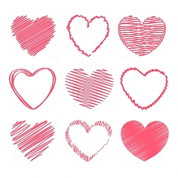 手绘涂鸦爱心装饰