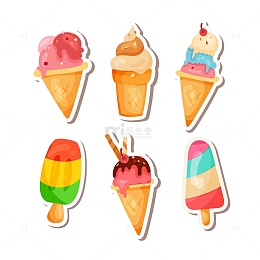 精美的奶油冰淇淋冷饮