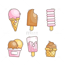 手绘美味冰淇淋系列