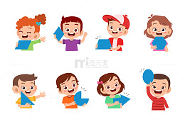 可爱的孩子学习基本形状