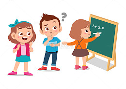 正在思考数学问题的学生