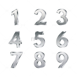 银色数字系列