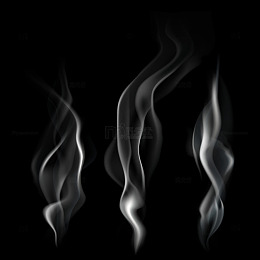 飘起的白色烟雾