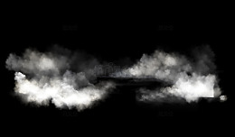 具有叠加效果的白色烟雾云层