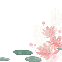 水彩亚洲花卉插图