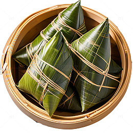 俯视一提笼粽子