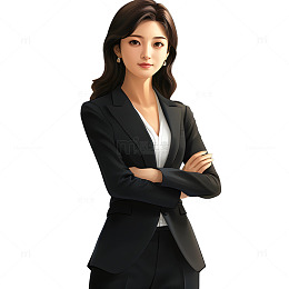 商务红色衣服女白领上班族2