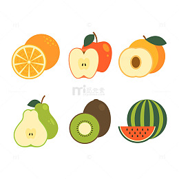 卡通新鲜果实