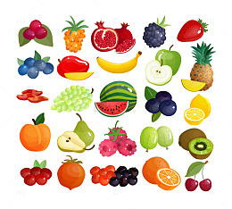 新鲜艳丽的瓜果