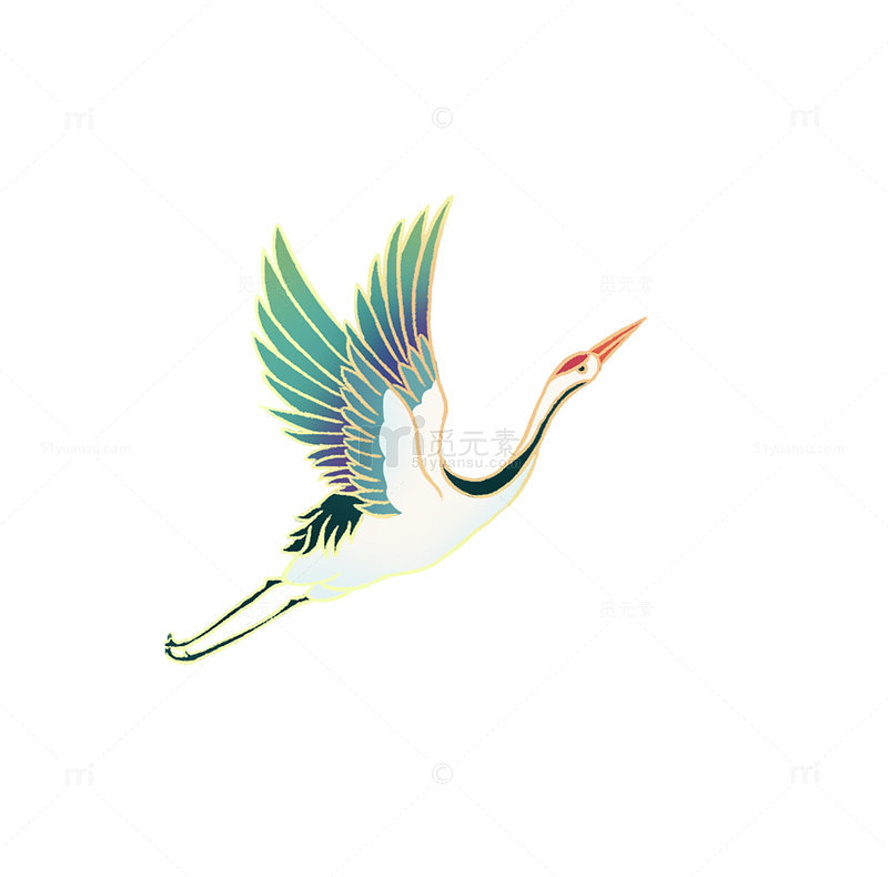 重阳节丹顶鹤仙鹤飞鹤白鹭飞鸟鸟类