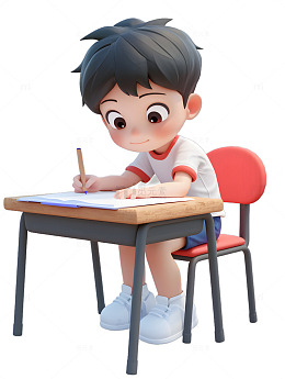 做作业练习册小孩考试2