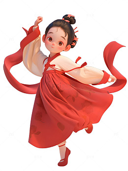 汉服女孩中国舞