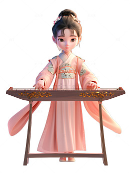 汉服女孩弹古筝3