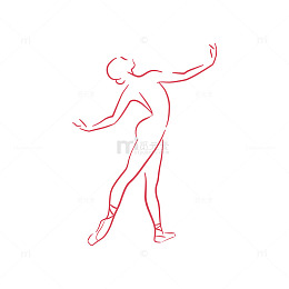 芭蕾舞舞姿简笔