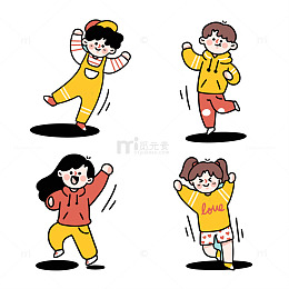 卡通街舞舞者