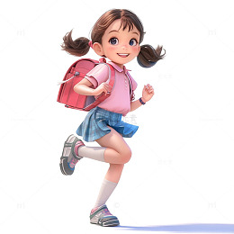 皮克斯粉色书包女孩