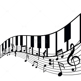 黑白键弹出的音符