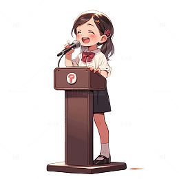 培训班口才演讲女孩