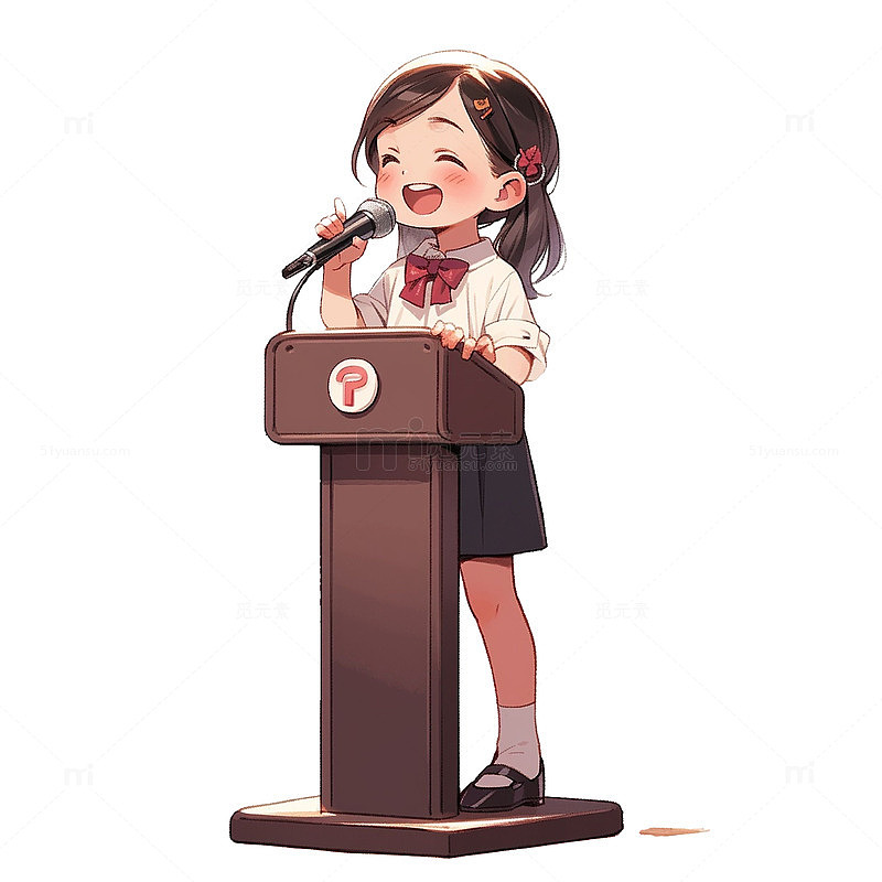 培训班口才演讲女孩