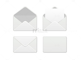 白色打开的信件