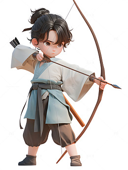 汉服男孩射箭2
