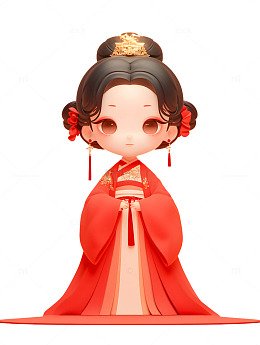 穿汉服的美少女Q版