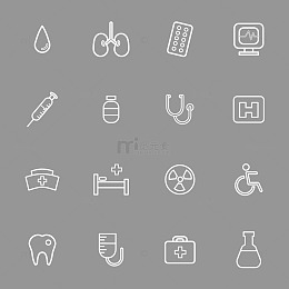 医药健康白色图标