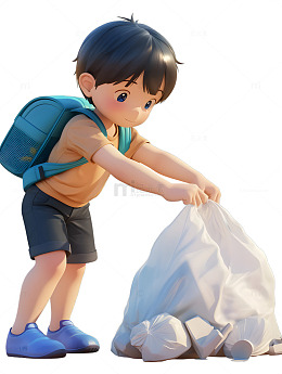 小孩环保收垃圾垃圾处理2