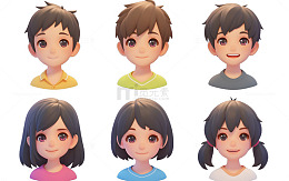 卡通人物头像icon简约2