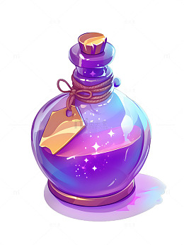 药水魔法瓶子紫色