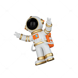 3D太空人电商星空创意立体素材