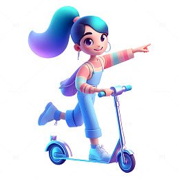 免费png免费png玩滑板的卡通3d人物素材免费png免费png玩滑板的可爱