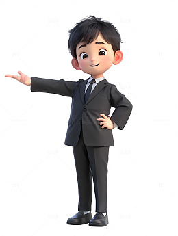 西服正装白领卡通动漫小男孩2