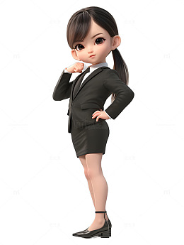 西服正装白领卡通动漫小女孩2