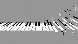 钢琴键音乐键盘乐器歌曲旋律