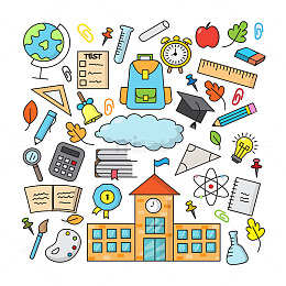 开学季的校园与文具
