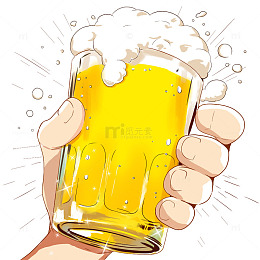 夏季手绘啤酒