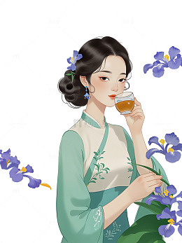 古风美女 中国风 淡雅 清新