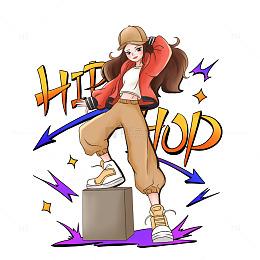 卡通跳街舞人物pngpsdpng跳街舞的男孩插画pngpsdpng弹钢琴的小女孩