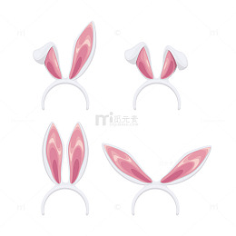 复活节面具套装兔耳朵面具